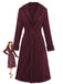 1930s Solid Lapel Button Suedette Mid-Length Coat - vintage fashion, retro style
