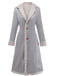 1930s Solid Lapel Button Suedette Mid-Length Coat - vintage fashion, retro style