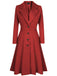 1930s Solid Lapel Long Sleeve Coat - vintage fashion, retro style