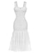 1930s Solid Mesh Patchwork Ruched Bodycon Dress - vintage dress, retro fashion