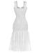 1930s Solid Mesh Patchwork Ruched Bodycon Dress - vintage dress, retro fashion