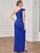 1930s Solid Ruffle One-Shoulder Slit Dress: where 1930s romance meets her modern spirit