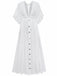 1930s Solid V-Neck Rayon Slub Beach Cover-Up - vintage fashion, retro style