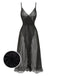 1930s Solid V-Neck Ruffle Sheer Nightgown, vintage fashion, retro style - perfect for women who love vintage and retro fashion