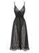1930s Solid V-Neck Ruffle Sheer Nightgown, vintage fashion, retro style - perfect for women who love vintage and retro fashion