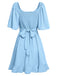 1930s Solid V-Neck Waist Ruffle Dress — a 1930s silhouette that turns sidewalks into runways