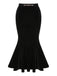 1930s Solid Velvet Mermaid Skirt: 1930s grace for the woman who dances through life