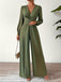 1930s Solid Wrap Front Long Sleeve Jumpsuit - vintage romper, retro jumpsuit for vintage lovers