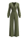 1930s Solid Wrap Front Long Sleeve Jumpsuit - vintage romper, retro jumpsuit for vintage lovers