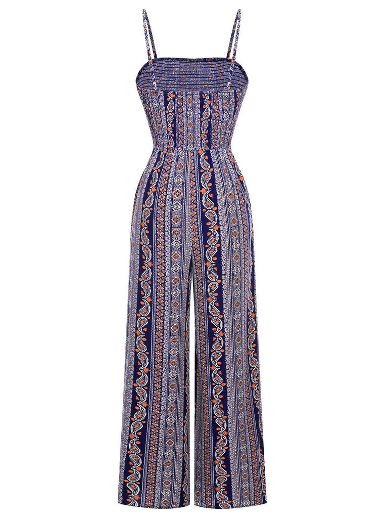 This 1930s Spaghetti Strap Lace-Up Bohemian Jumpsuit whispers 1930s secrets to those who notice