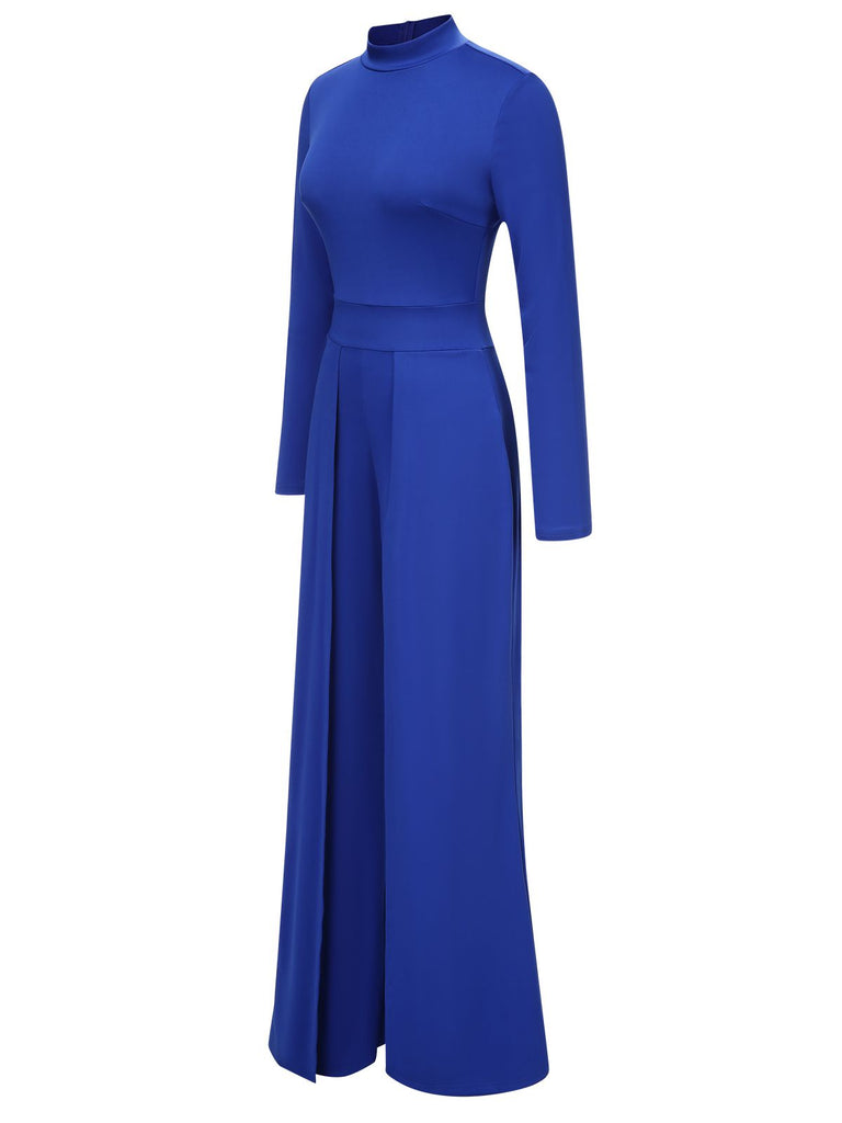 1930s Stand Collar Long Sleeve Wide Leg Jumpsuit: timeless 1930s elegance she makes her own