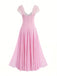1930s Sweetheart Neck Cap Sleeve Mesh Fishbone Dress
