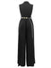 1930s V-Neck Lapel Pleated Wide-Leg Jumpsuit: timeless 1930s elegance she makes her own