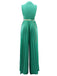 1930s V-Neck Lapel Pleated Wide-Leg Jumpsuit — 1930s vintage charm for her modern wardrobe