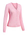 1930s V-Neck Ruffles Long Sleeve Sweater Coat - vintage fashion, retro style