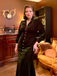 1930s Velvet Pearl Lantern Sleeve Mermaid Dress - vintage dress, retro fashion
