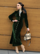 1930s Velvet Pearl Lantern Sleeve Mermaid Dress - vintage dress, retro fashion