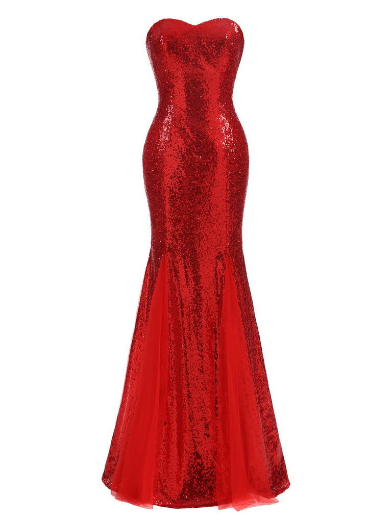 1930s Vintage Sequin Strapless Dress — vintage elegance for the modern woman