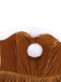 5PCS Brown 1940s Christmas Moose Cape & Velvet Dress - vintage dress, retro fashion