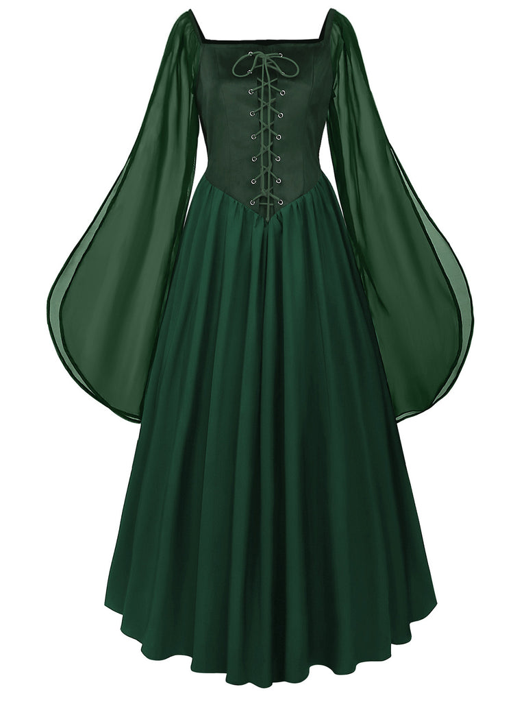 1940s Square Neck Vintage Classic Dress 4