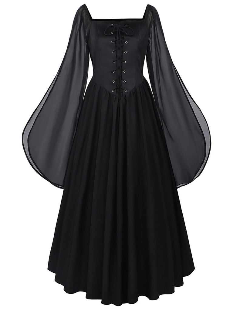 1940s Square Neck Vintage Classic Dress