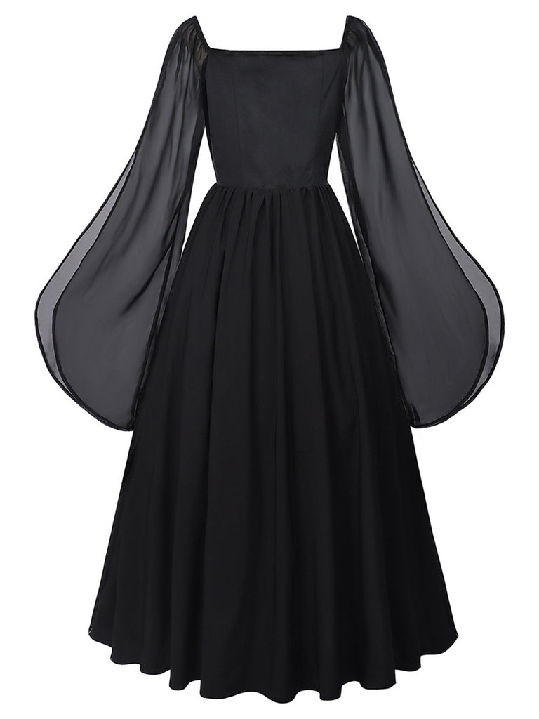 1940s Square Neck Vintage Classic Dress 2