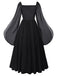 1940s Square Neck Vintage Classic Dress 2