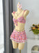 1940s Ditsy Floral Ruffle Strap Lace Trim Bikini Set, vintage swimsuit, pin-up swimwear - perfect for women who love vintage and retro fashion