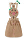Brown 1940s Gingerbread Cookie Lollipop Bow Apron Dress - vintage dress, retro fashion