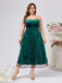 2PCS Green 1940s Velvet Sweetheart Mesh Dress & Coat - vintage dress, retro fashion