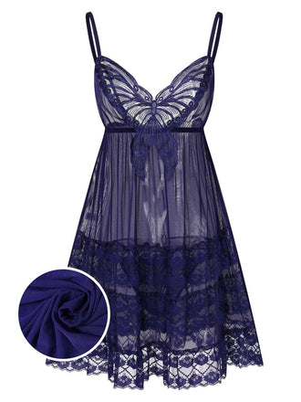 She slips into this 1940s Embroidered Lace Butterf