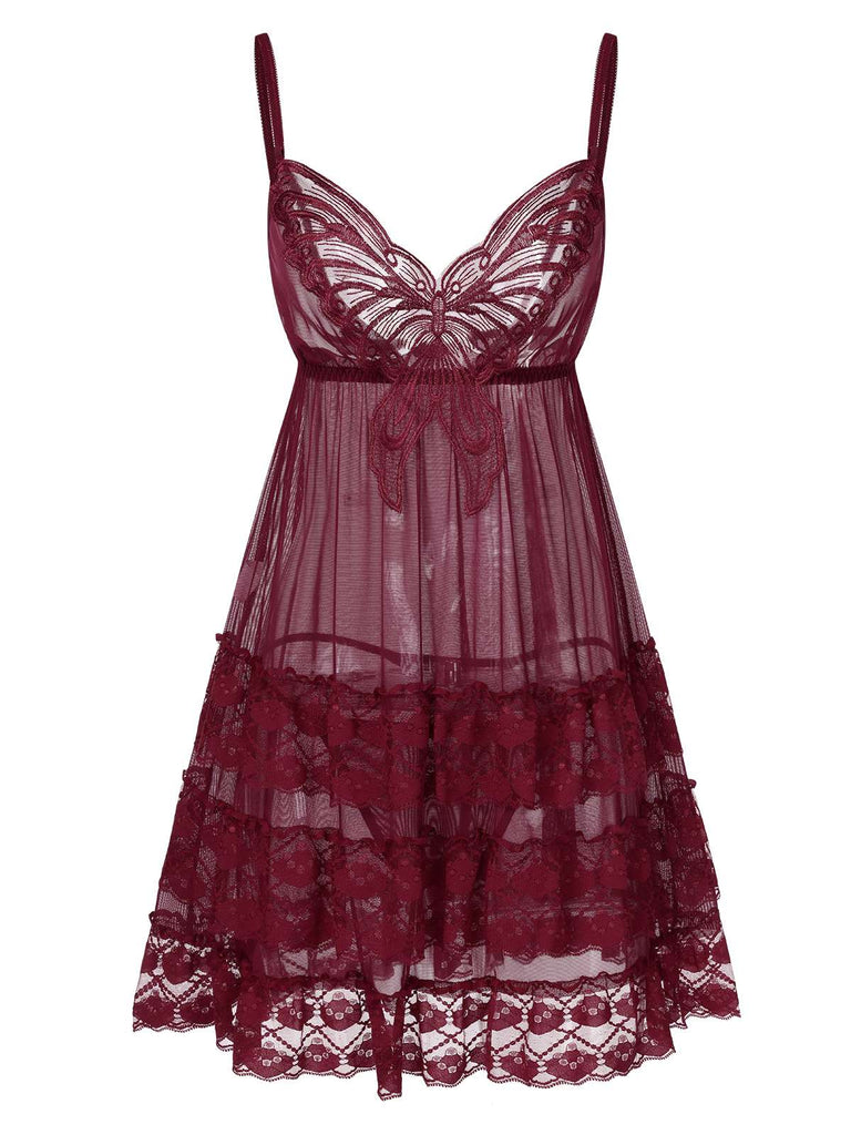 1940s Embroide Lace Butterfly Sheer | 1940s | vintage dress, retro fashion