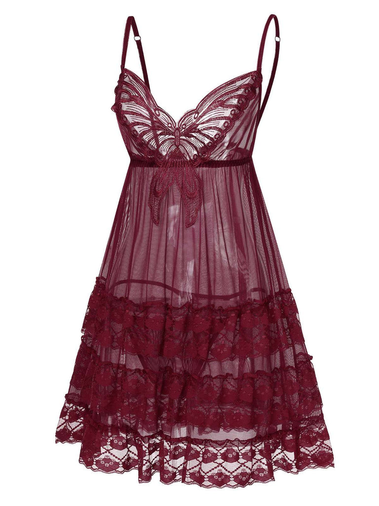 1940s Embroide Lace Butterfly Sheer | 1940s | vintage dress, retro fashion