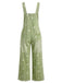 1940s Floral Denim Patchwork Classic Jumpsuit 7