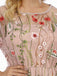This 1940s Floral Embroidered Mesh Dress wraps her