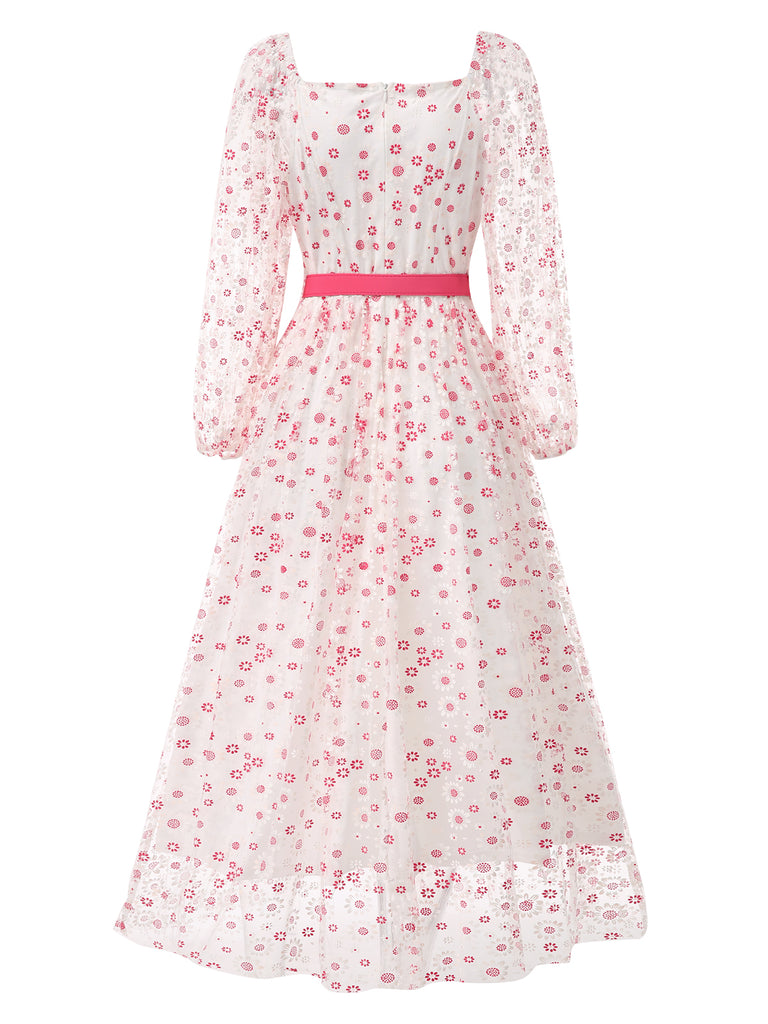 1940s Floral Illusion Square Neck | 1940s | vintage dress, retro fashion