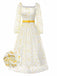 This 1940s Floral Illusion Square Neck Belt Dress wraps her in 1940s elegance, one twirl at a time