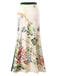 1940s Floral One Shoulder Swimsuit & Cover Up - vintage swimsuit, pin-up style