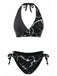 1940s Floral Print Halter Tankini Set - vintage fashion, retro style