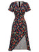 1940s Floral VNeck Added Button | 1940s | vintage dress, retro fashion
