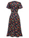 1940s Floral VNeck Added Button | 1940s | vintage dress, retro fashion