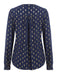 1940s Foil Stamping Stars V-Neck Blouse, vintage top, retro blouse - perfect for women who love vintage and retro fashion
