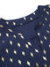 1940s Foil Stamping Stars V-Neck Blouse, vintage top, retro blouse - perfect for women who love vintage and retro fashion