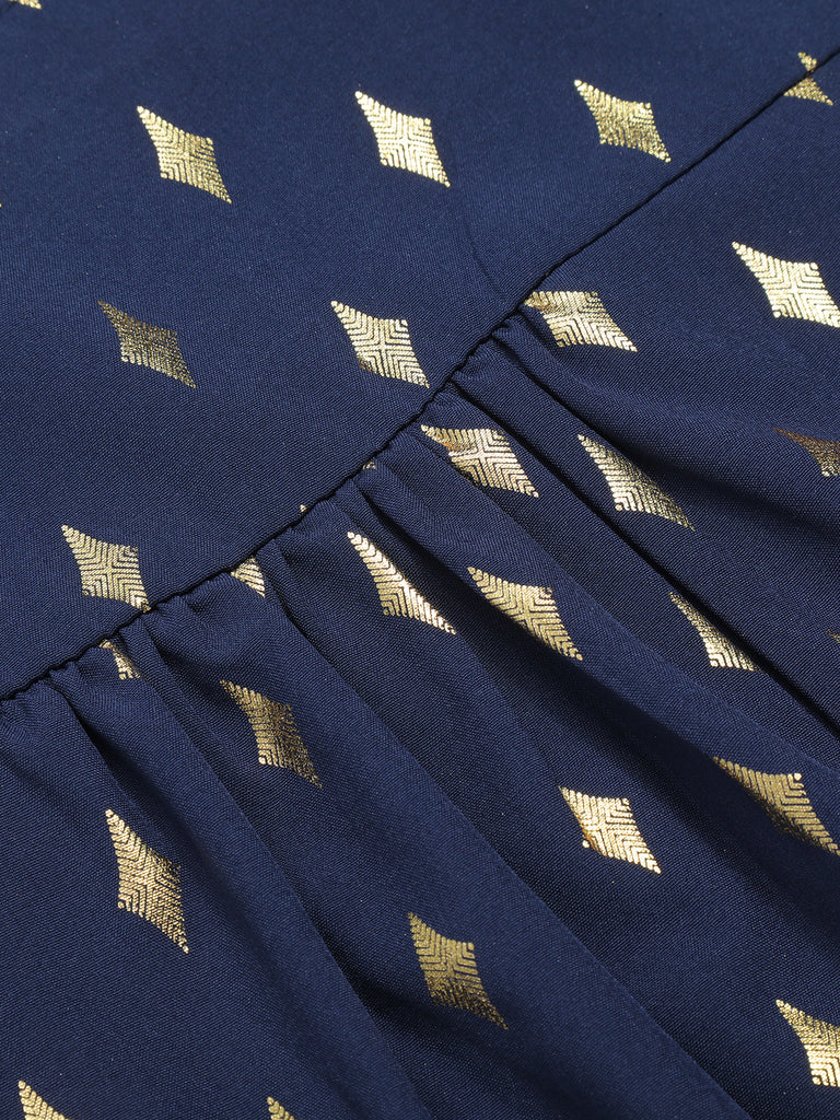 1940s Foil Stamping Stars V-Neck Blouse, vintage top, retro blouse - perfect for women who love vintage and retro fashion