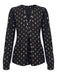 1940s Foil Stamping Stars V-Neck Blouse, vintage top, retro blouse - perfect for women who love vintage and retro fashion