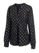 1940s Foil Stamping Stars V-Neck Blouse, vintage top, retro blouse - perfect for women who love vintage and retro fashion