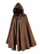 1940s Halloween Medieval Faux-Suede Cloak - vintage fashion, retro style
