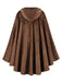 1940s Halloween Medieval Faux-Suede Cloak - vintage fashion, retro style