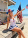 [Pre-Sale] Blue & Red 1940s Polka Dot Bow One Piece One Piece Swimsuit 5
