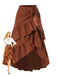 1940s High-Waist Paneled Ruffle Hem Skirt - vintage skirt, retro style